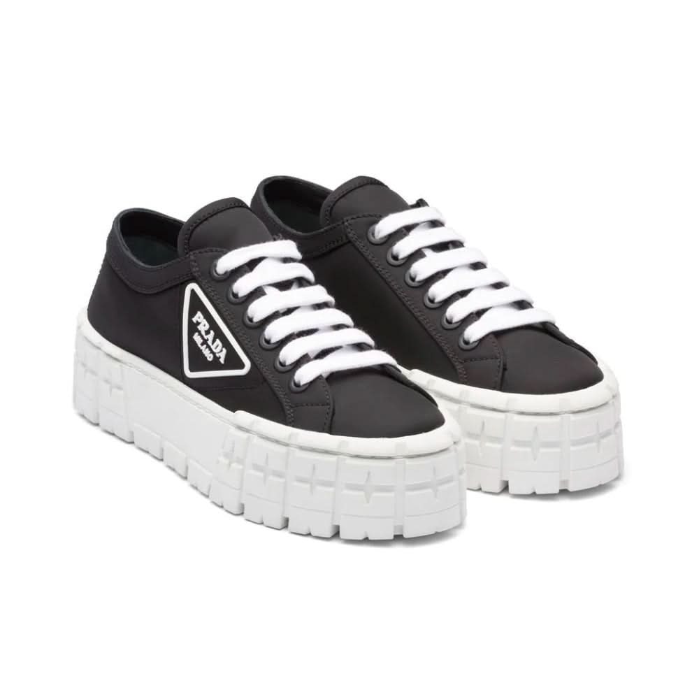 Prada  Gabardine Wheel Platform 'Black White' - kickpit