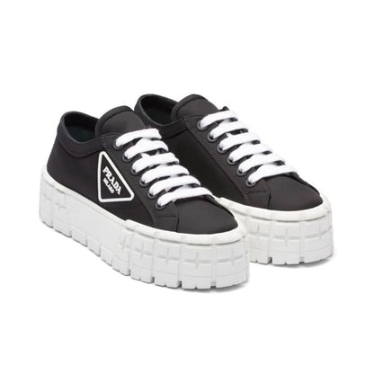 Prada  Gabardine Wheel Platform 'Black White' - kickpit