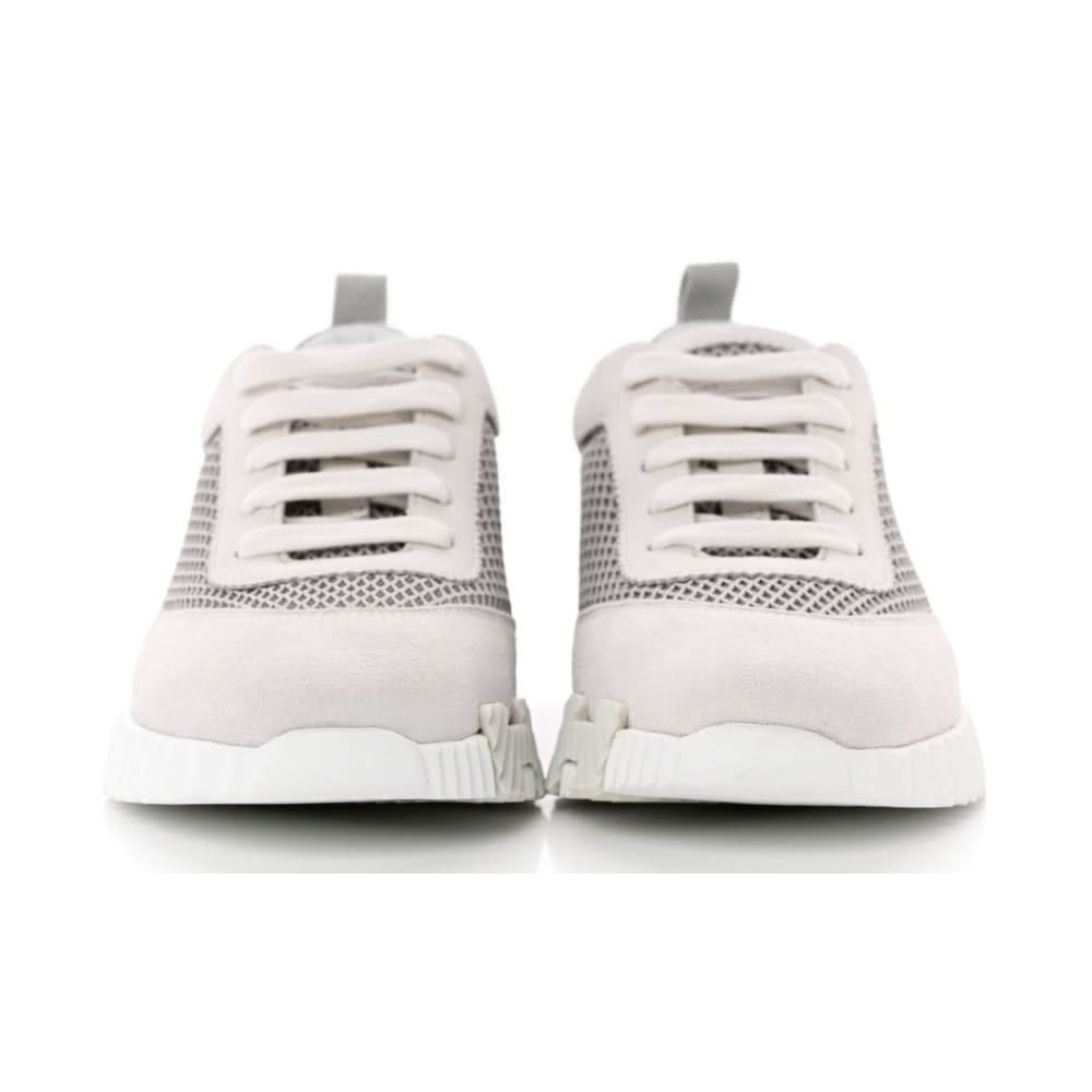 Hermès Air Mesh Suede Goatskin Bouncing  "Gris Lulea White" - kickpit