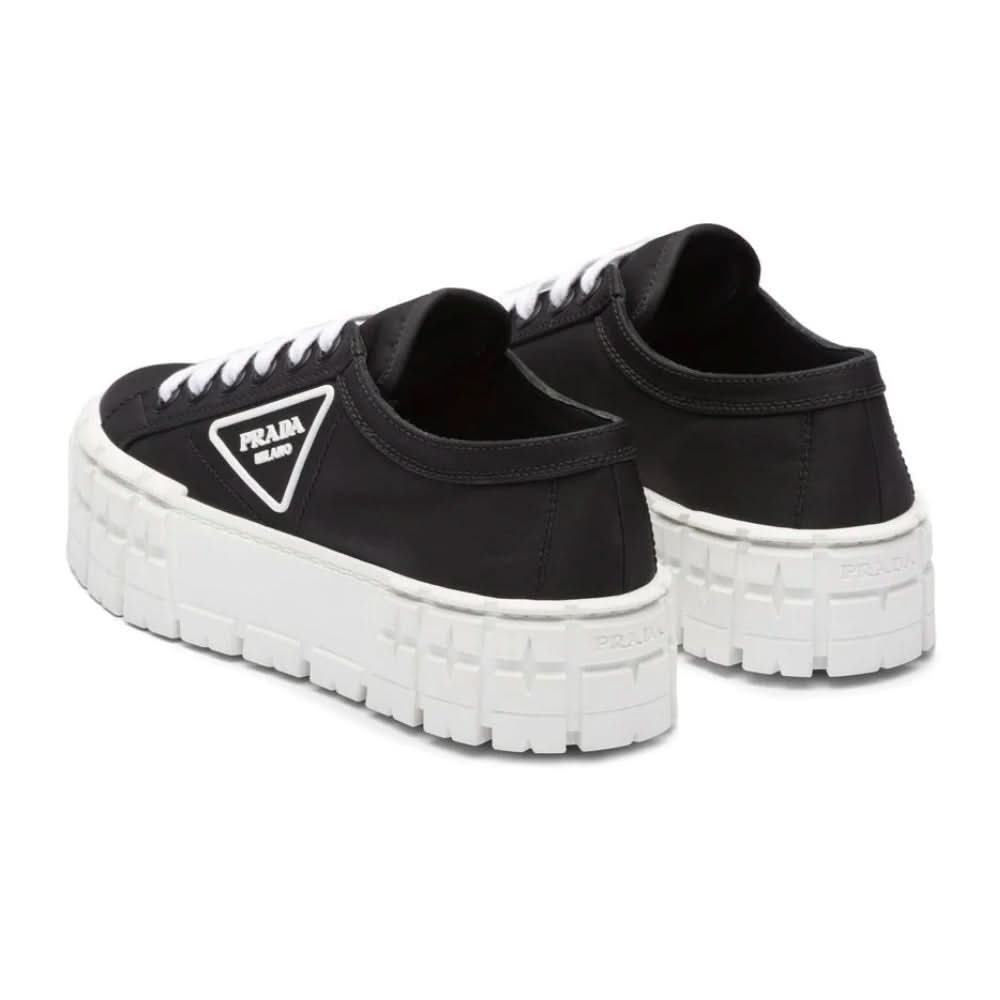 Prada  Gabardine Wheel Platform 'Black White' - kickpit