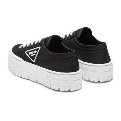 Prada  Gabardine Wheel Platform 'Black White' - kickpit