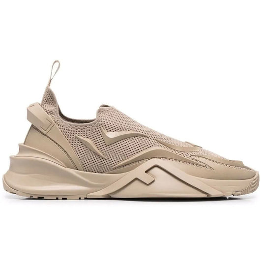 Fendi Flow - Beige Mesh Running Sneakers - kickpit