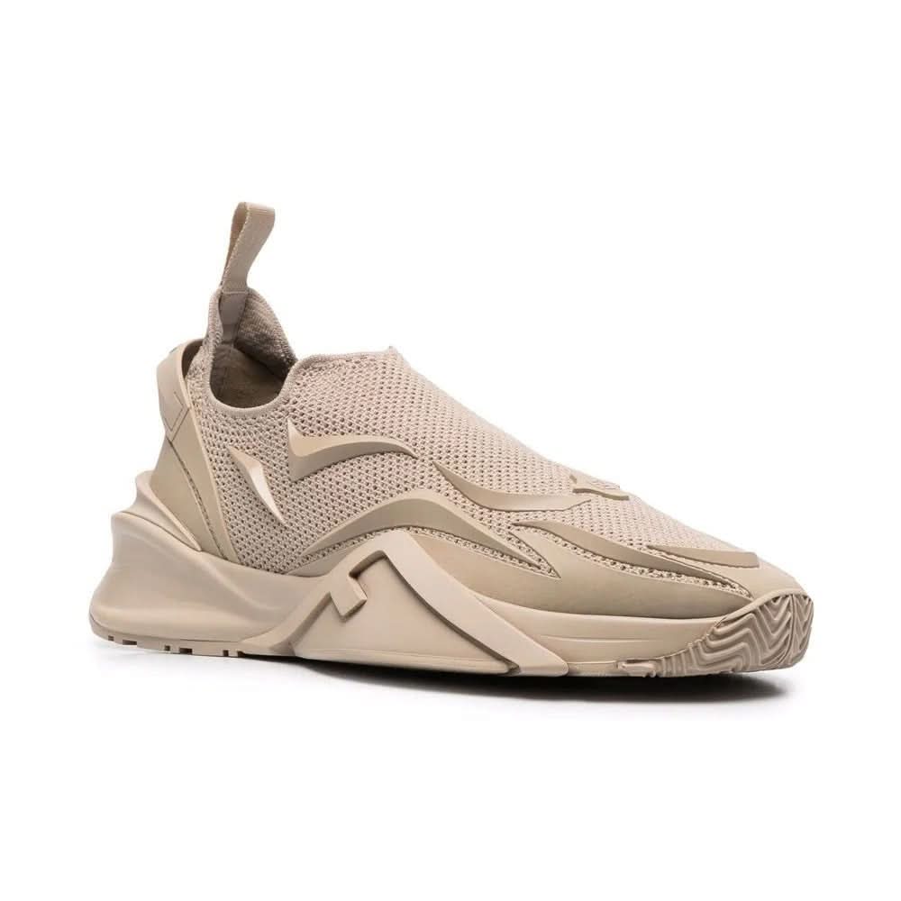 Fendi Flow - Beige Mesh Running Sneakers - kickpit