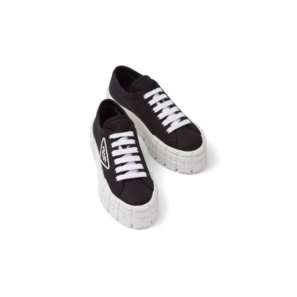 Prada  Gabardine Wheel Platform 'Black White' - kickpit