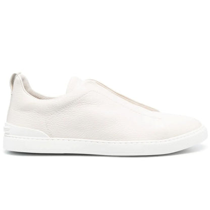 Zegna Triple Stich leather sneakers "White" - kickpit
