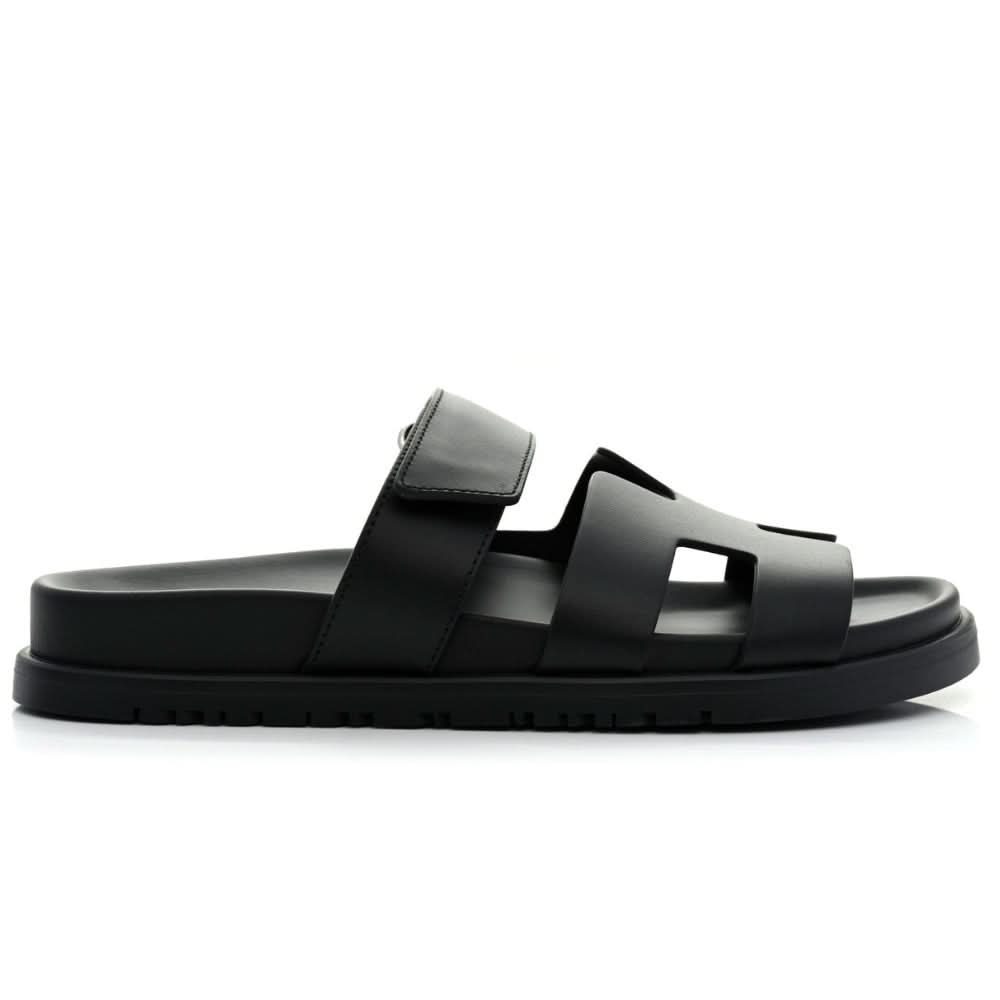 HERMÈS PRE-LOVED Chypre Sandals "Black" - kickpit