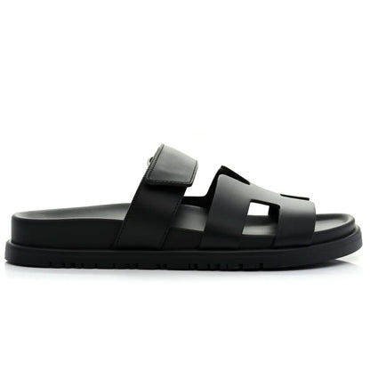HERMÈS PRE-LOVED Chypre Sandals "Black" - kickpit