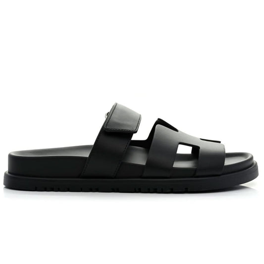 HERMÈS PRE-LOVED Chypre Sandals "Black" - kickpit