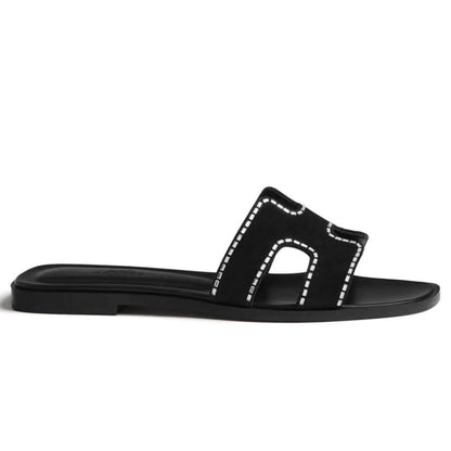 HERMES Oran Sandal "Black" - kickpit