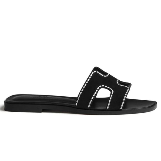 HERMES Oran Sandal "Black" - kickpit