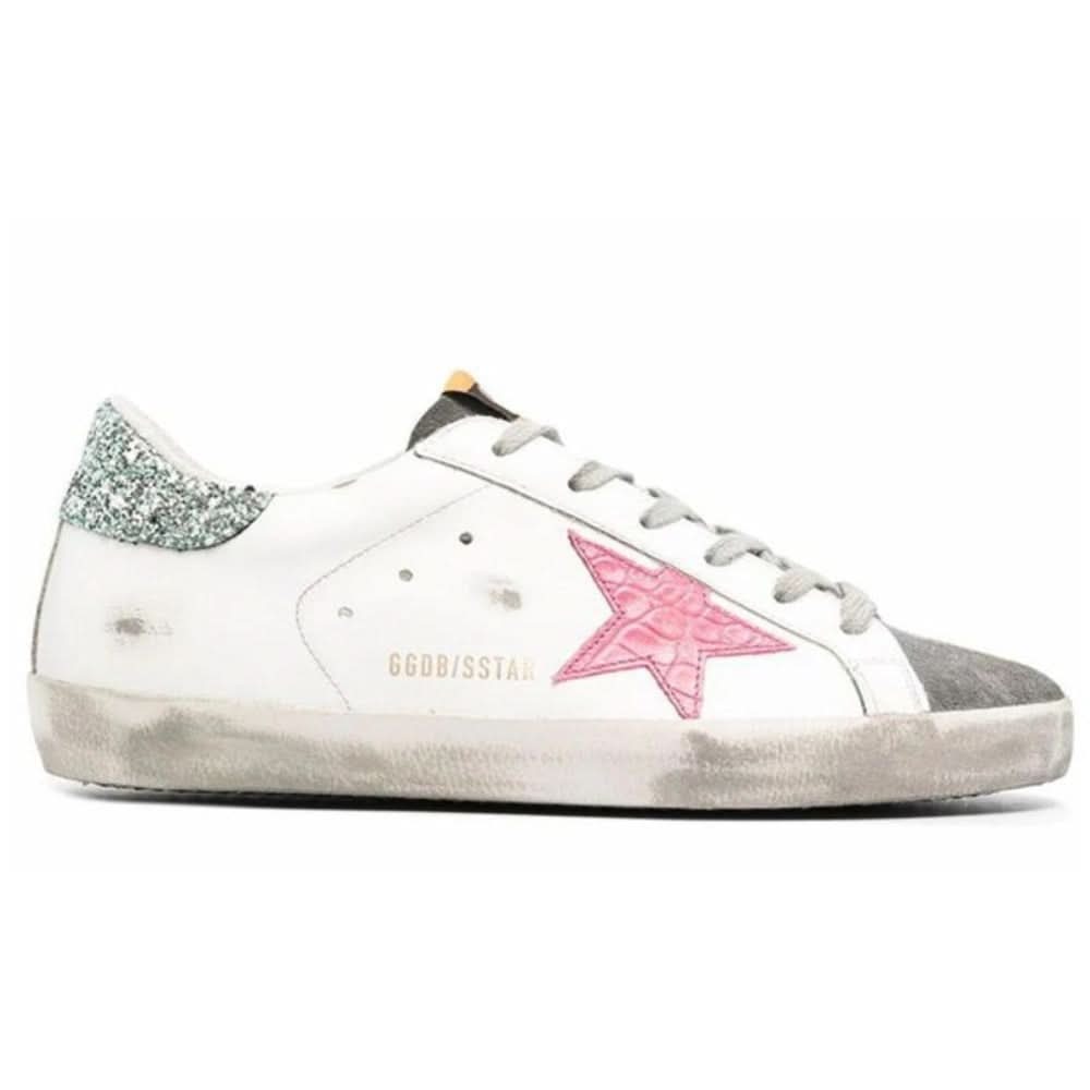 Golden Goose Wmns Superstar 'White Light Gray Pink' - kickpit