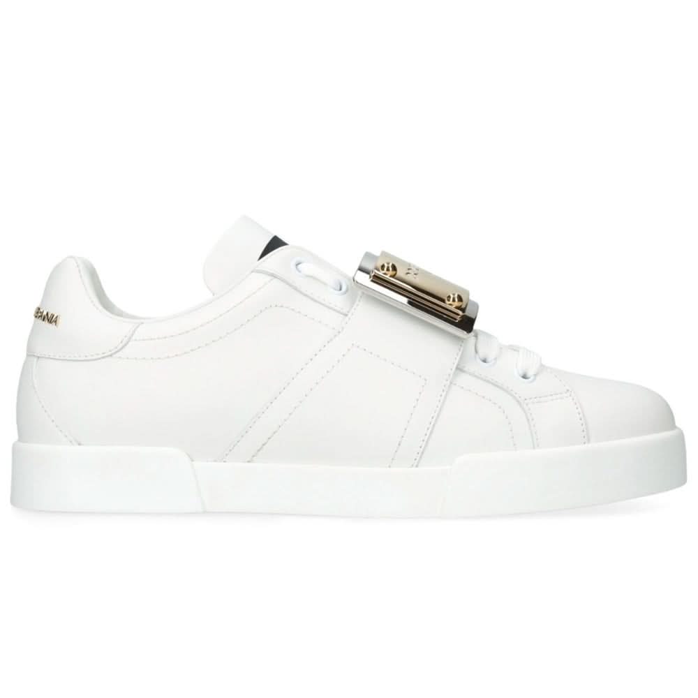 DOLCE & GABBANA  Leather Portofino Buckle "White" - kickpit