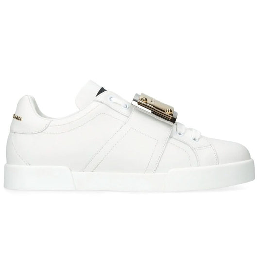 DOLCE & GABBANA  Leather Portofino Buckle "White" - kickpit