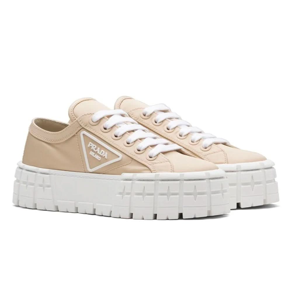 Prada Gabardine Wheel Platform 'Light Brown' - kickpit