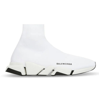 BALENCIAGA SPEED 2.0 LT WHITE & BLACK - kickpit