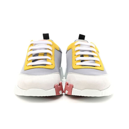 Hermès Technical Canvas Suede Goatskin Bouncing  "Gris Multicolor" - kickpit