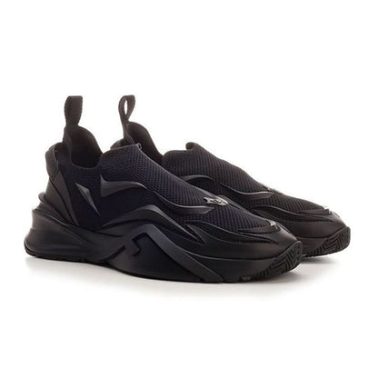 Fendi Flow - Black Mesh Running Sneakers - kickpit