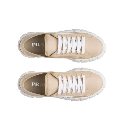 Prada Gabardine Wheel Platform 'Light Brown' - kickpit