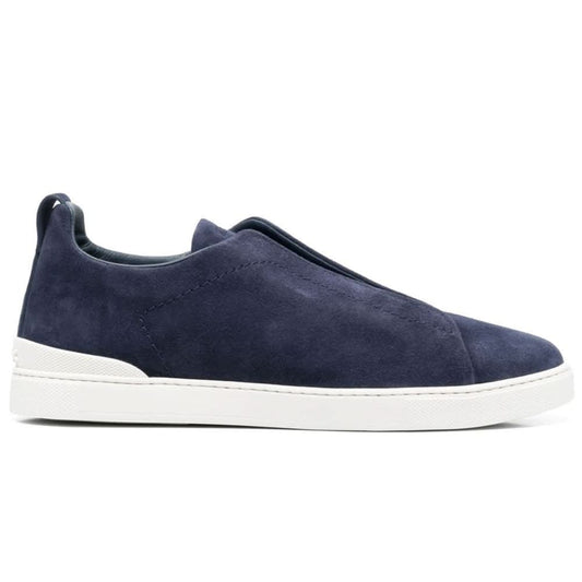 Zegna slip-on suede sneakers "Blue" - kickpit