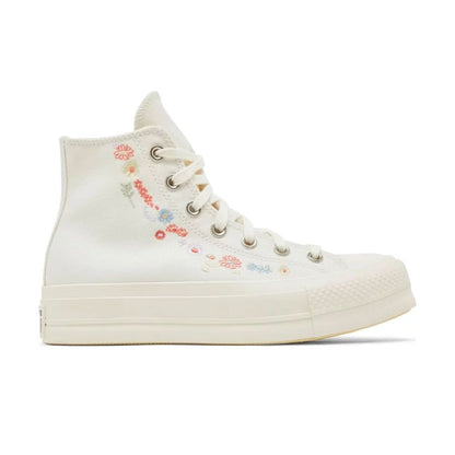 Converse Chuck Taylor All Star Lift Platform 'Embroidered Floral - Egret' - kickpit