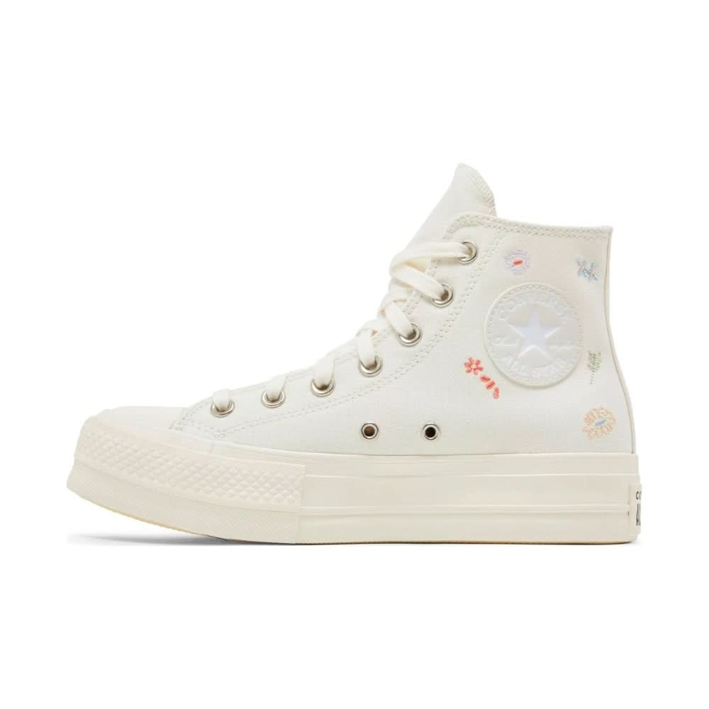 Converse Chuck Taylor All Star Lift Platform 'Embroidered Floral - Egret' - kickpit