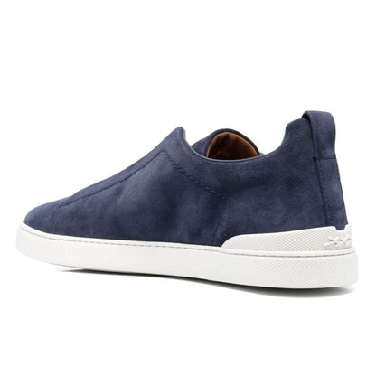 Zegna slip-on suede sneakers "Blue" - kickpit