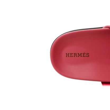 HERMES Suede Goatskin Womens Chypre Sandals 38 Rose Aphrodite - kickpit