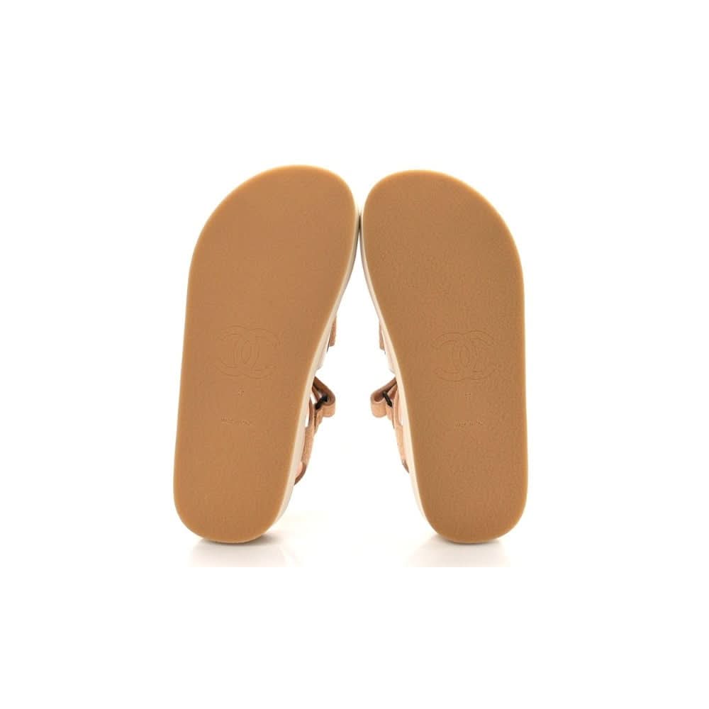 CHANEL Suede Calfskin Velcro "Beige" - kickpit