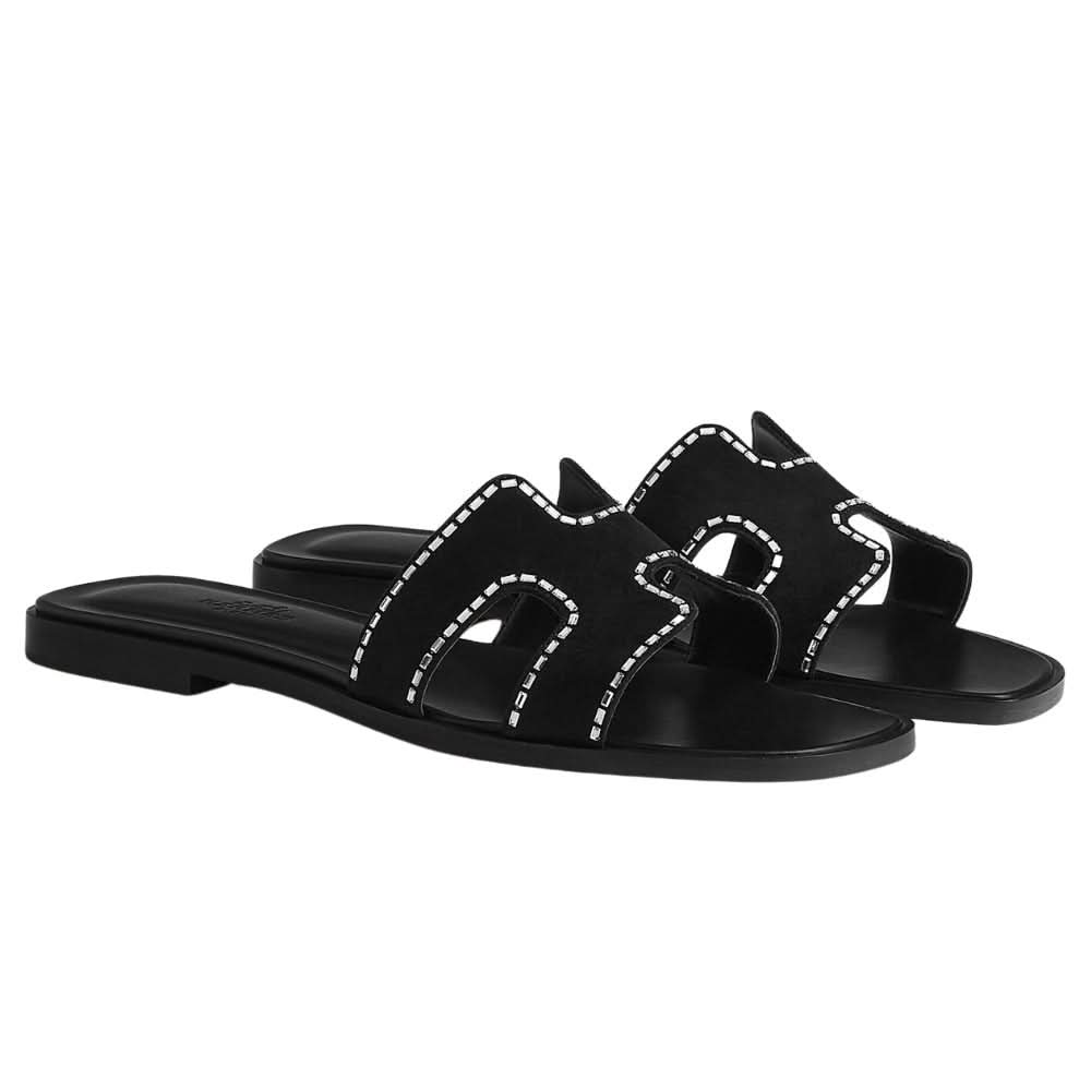 HERMES Oran Sandal "Black" - kickpit