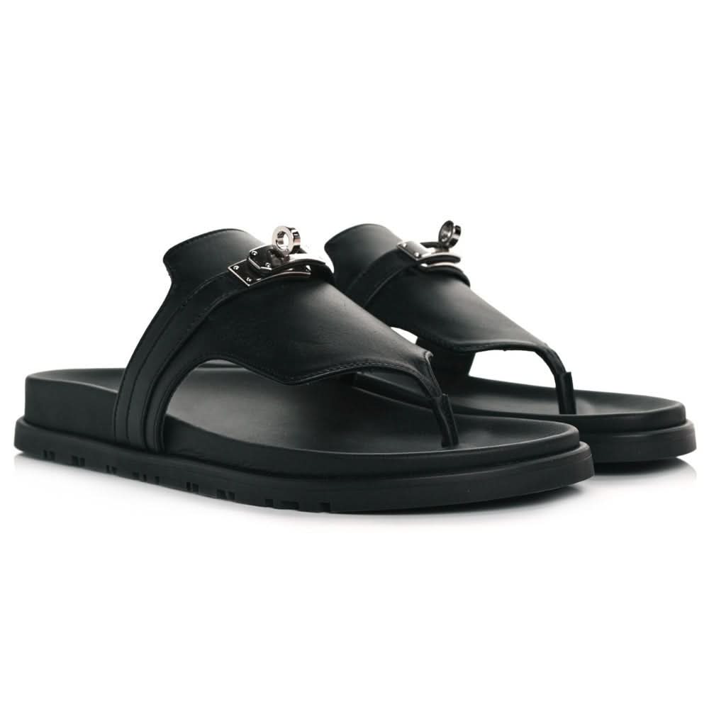 HERMES Empire sandal "Black" - kickpit