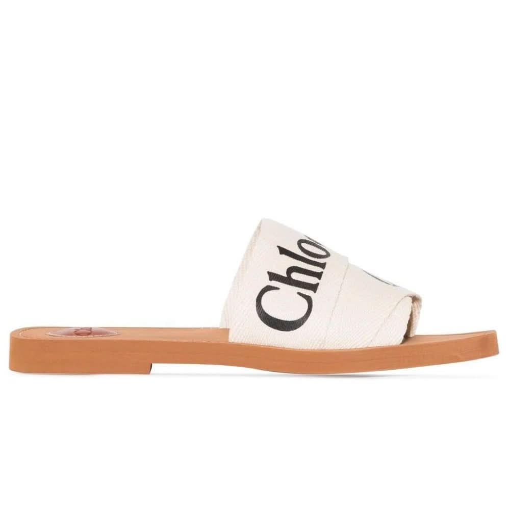 CHLOÉ Woody Slides Beige - kickpit