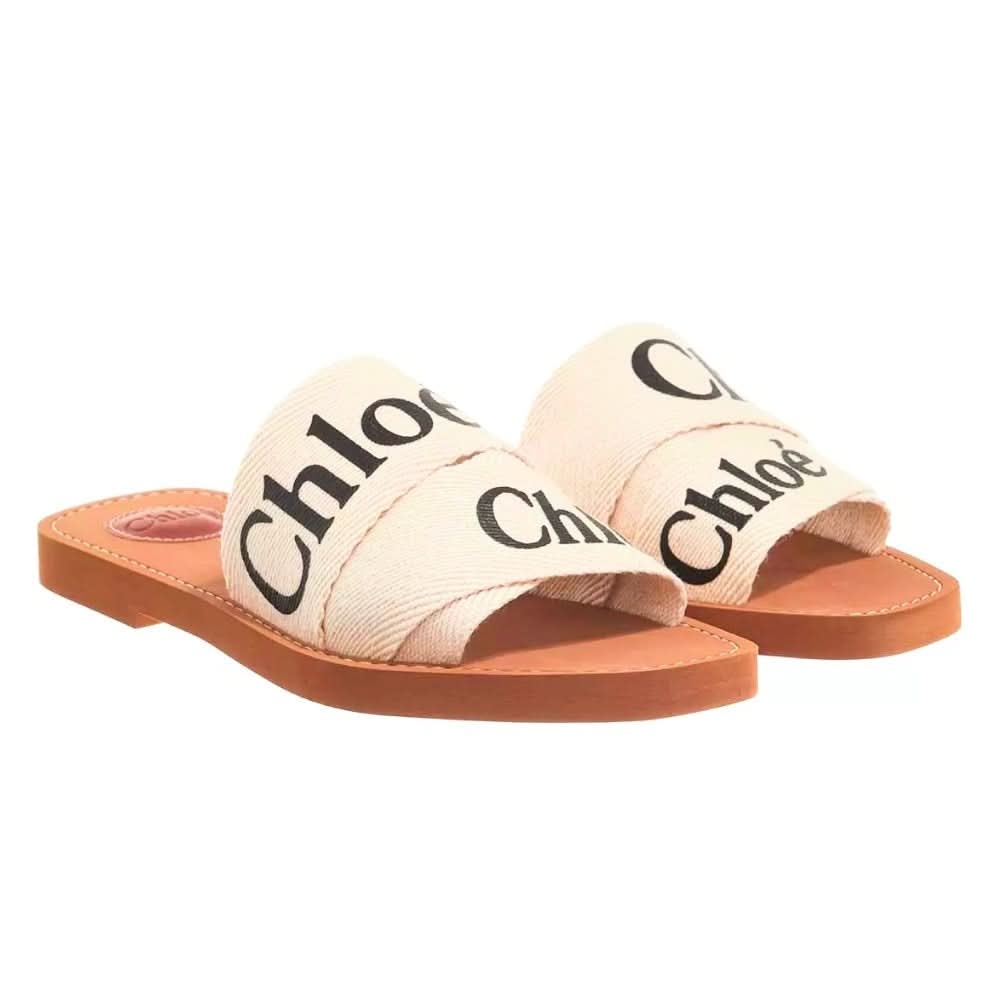 CHLOÉ Woody Slides Beige - kickpit