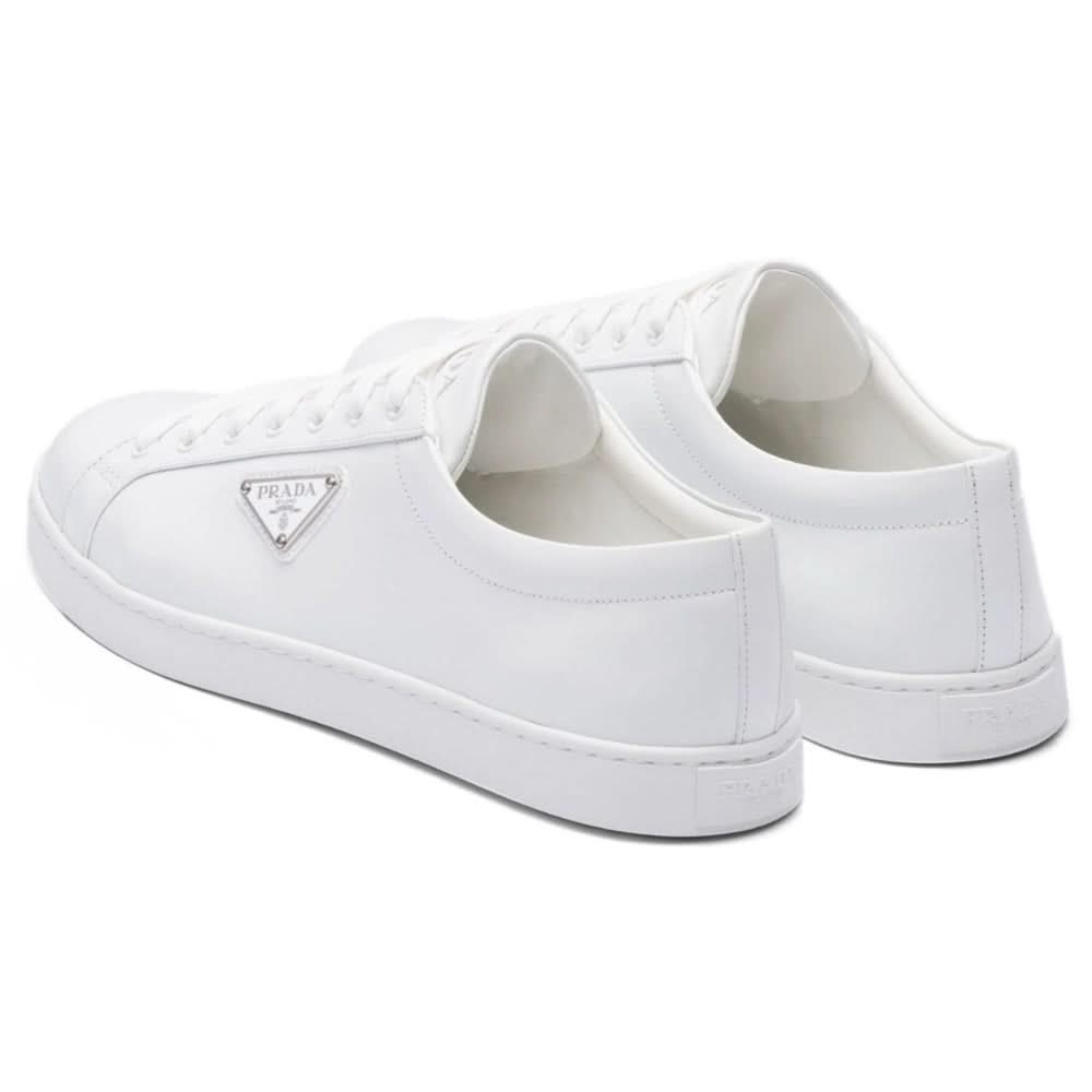 Prada Brushed Leather Sneaker 'White' - kickpit