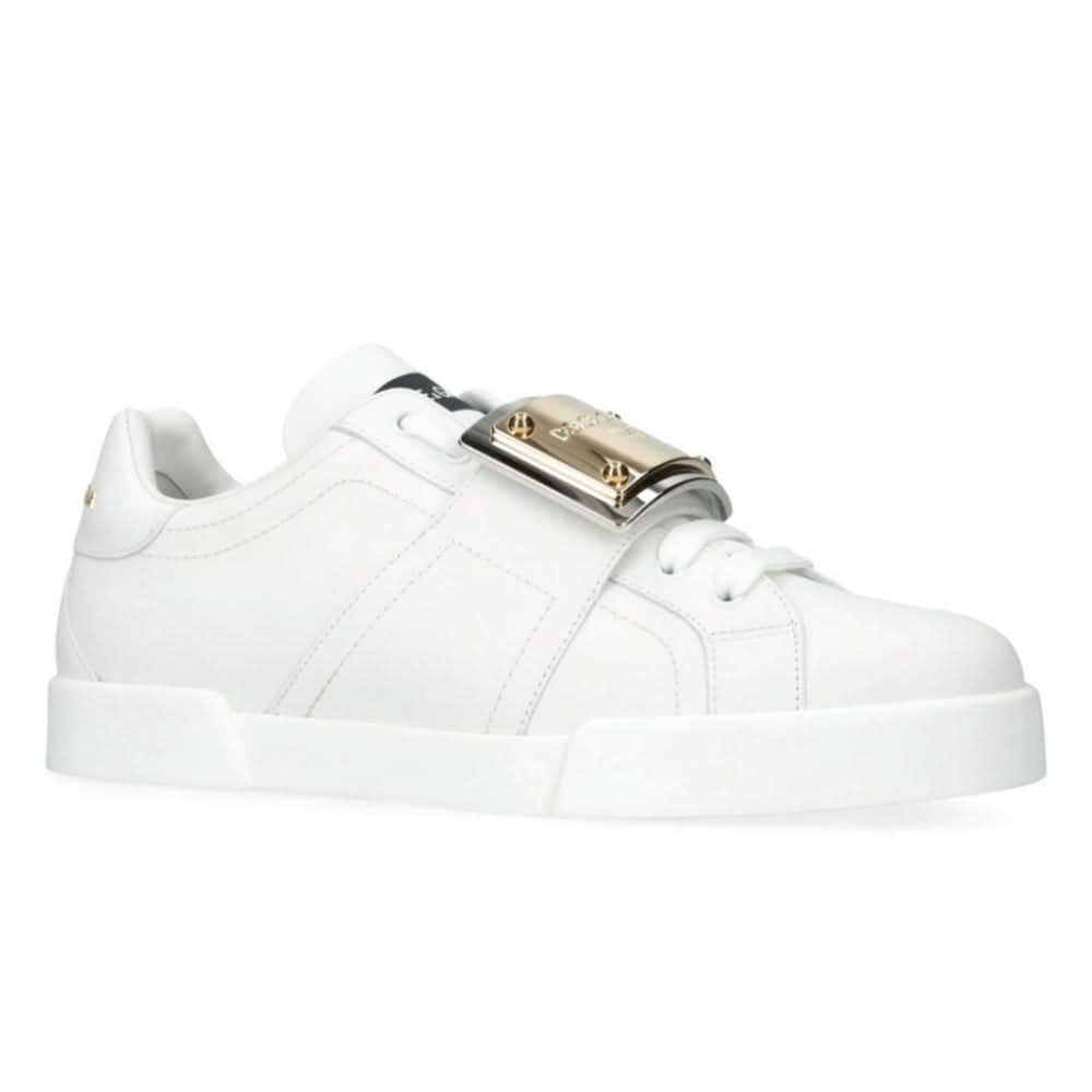 DOLCE & GABBANA  Leather Portofino Buckle "White" - kickpit