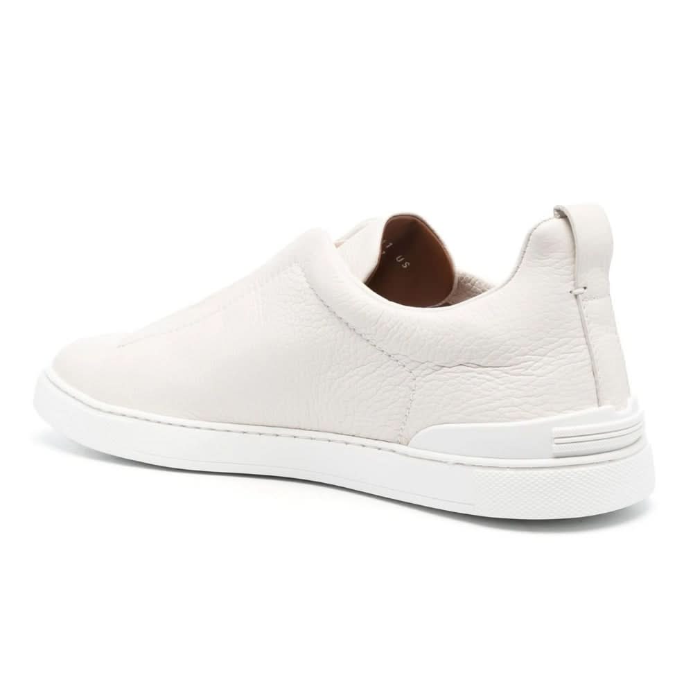 Zegna Triple Stich leather sneakers "White" - kickpit