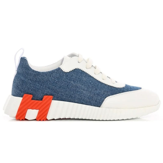 Hermès Denim Suede Goatskin Bouncing  "Bleu Clair White" - kickpit