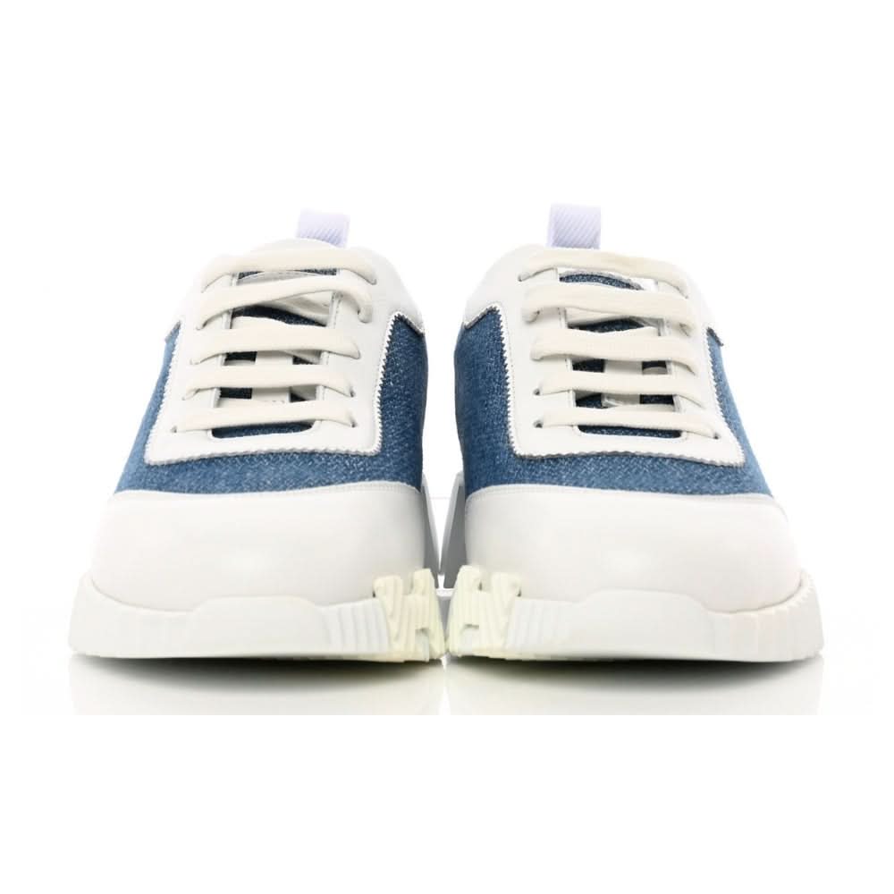 Hermès Denim Suede Goatskin Bouncing  "Bleu Clair White" - kickpit