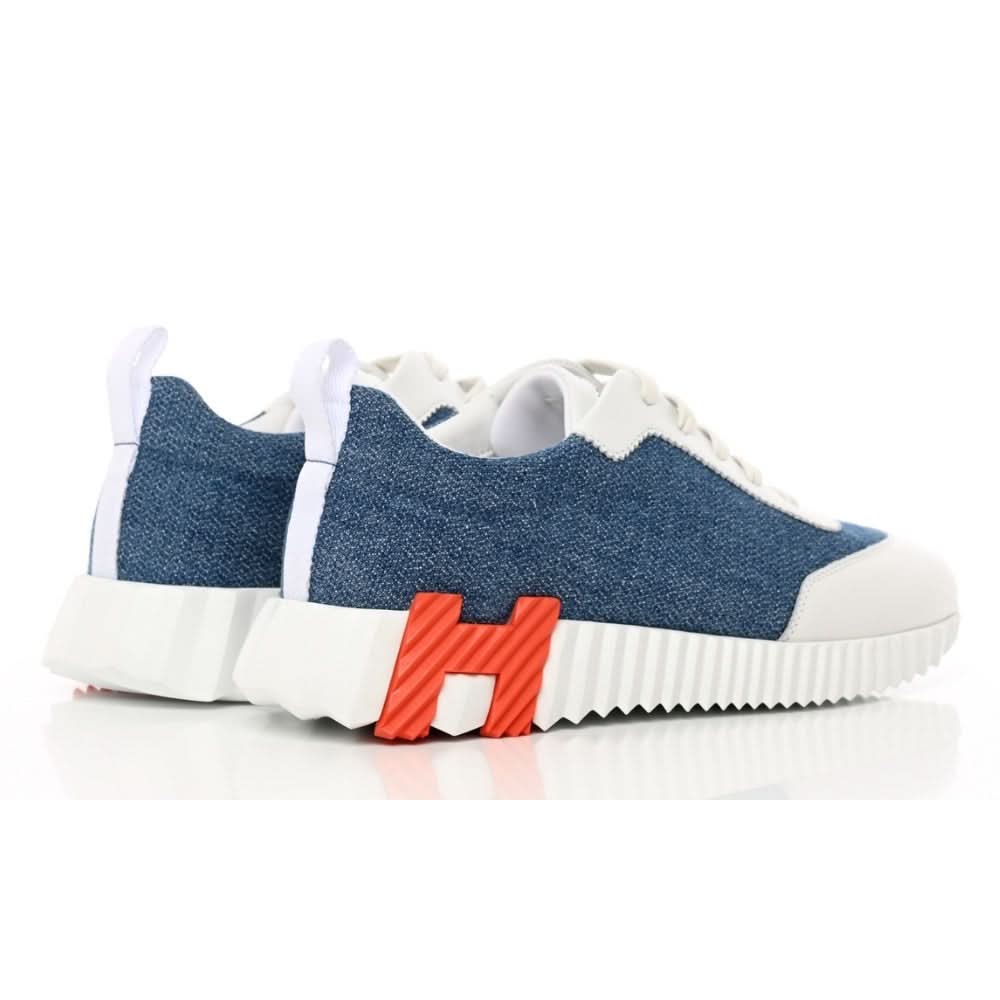 Hermès Denim Suede Goatskin Bouncing  "Bleu Clair White" - kickpit