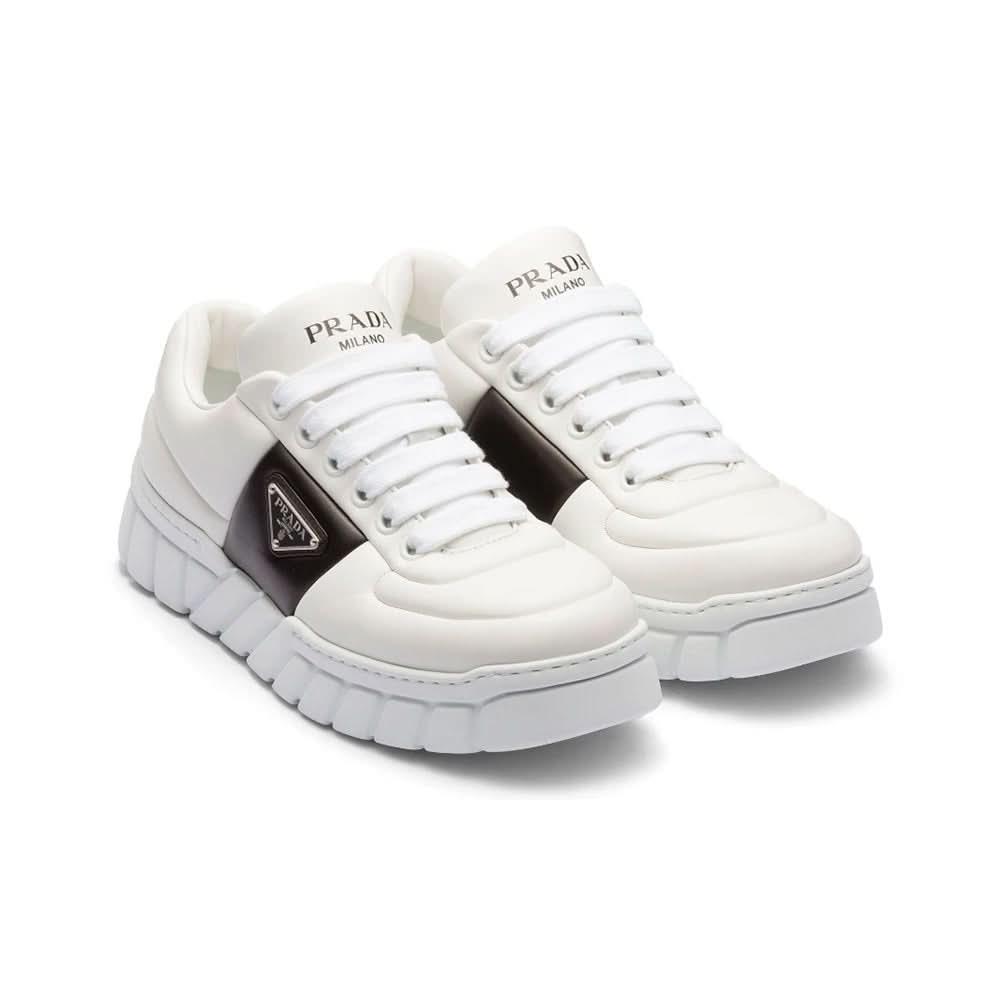 Prada padded leather sneakers 'White' - kickpit
