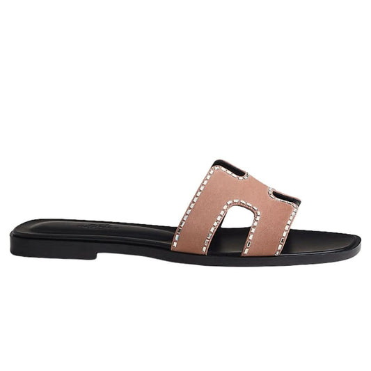 HERMES Oran Sandal "Rose Perle" - kickpit