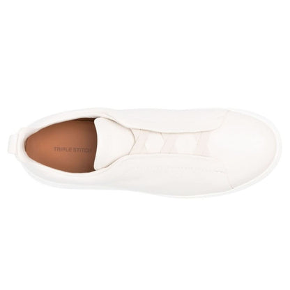 Zegna Triple Stich leather sneakers "White" - kickpit