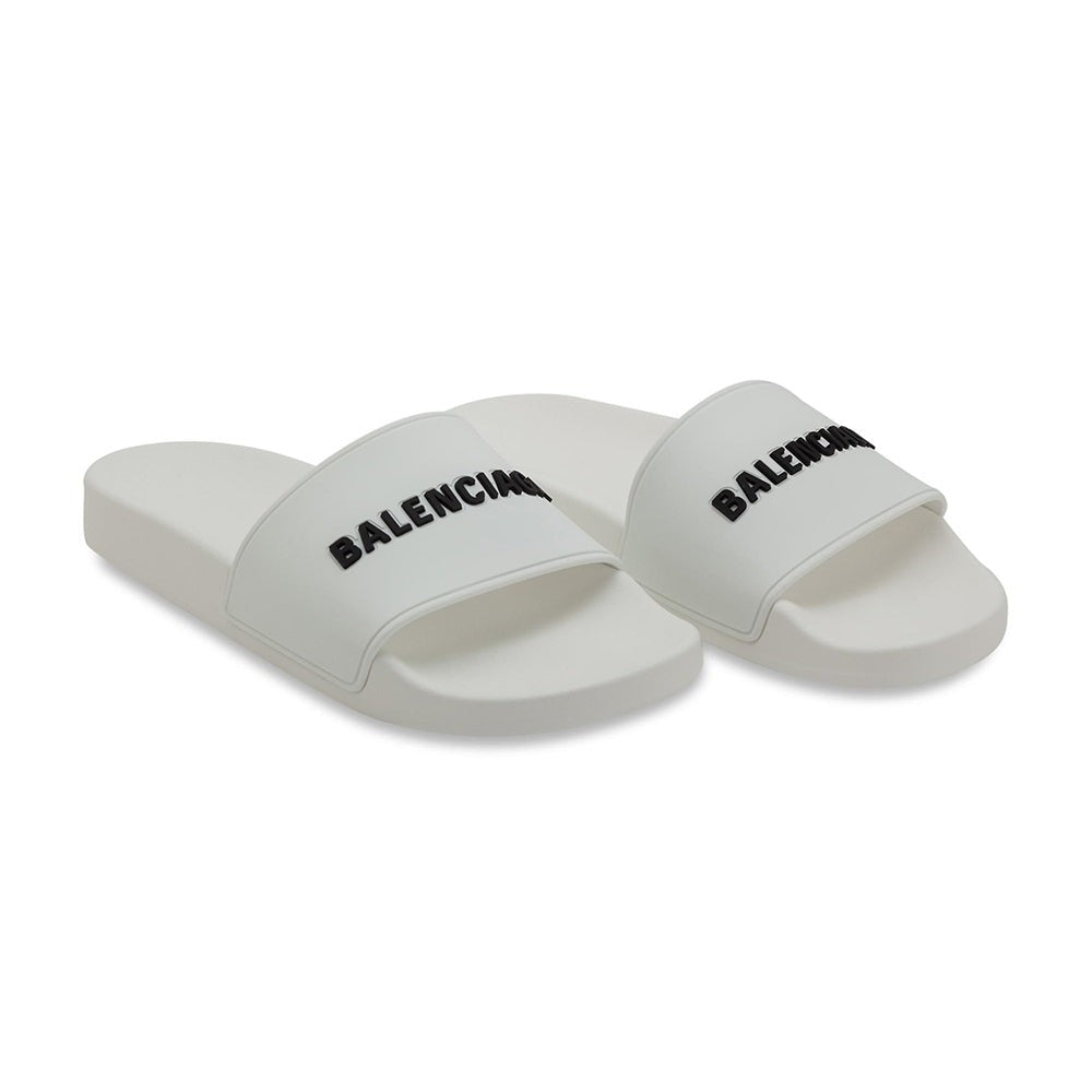 Balenciaga - Logo Rubber Slides - kickpit