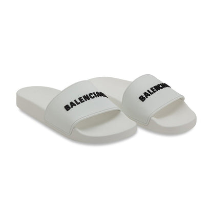 Balenciaga - Logo Rubber Slides - kickpit