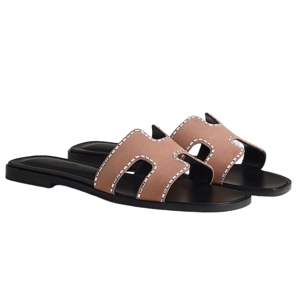 HERMES Oran Sandal "Rose Perle" - kickpit