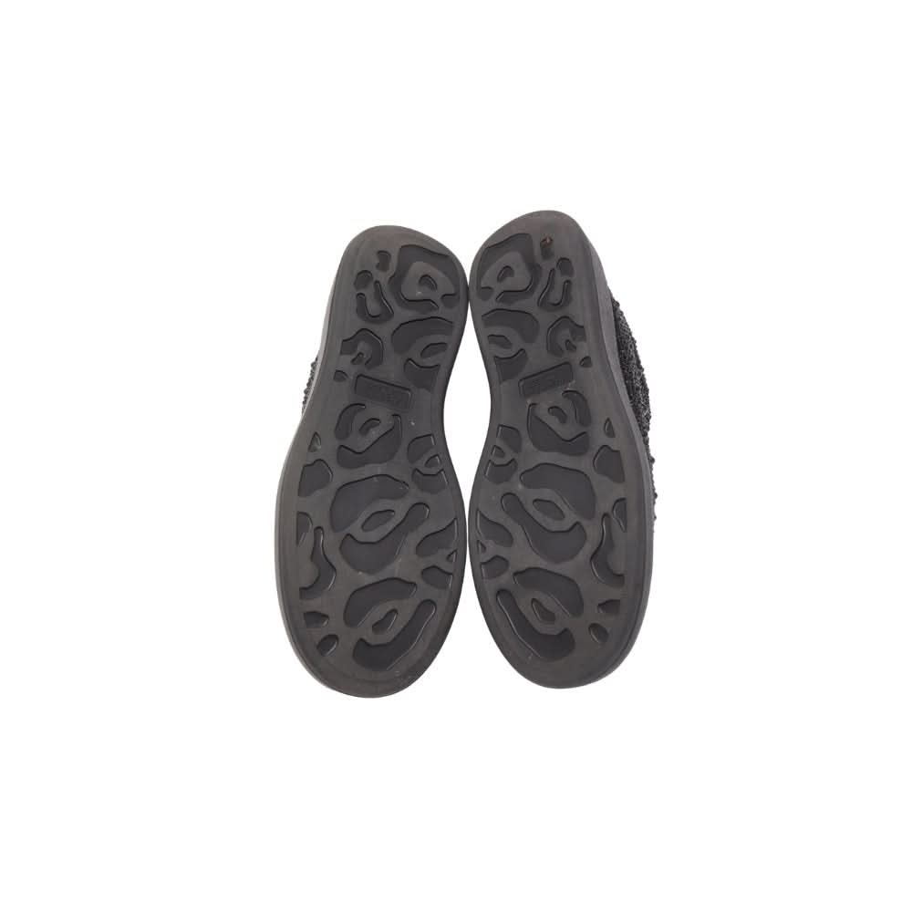 Alexander McQueen oversized Black Crystal Embellished Leather Oversized Sneakers - kickpit