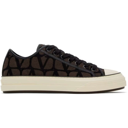 Valentino Garavani Brown Iconographe Totaloop Sneakers - kickpit