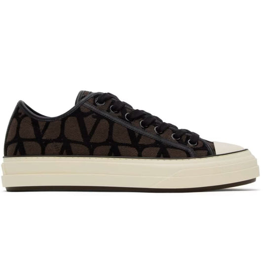 Valentino Garavani Brown Iconographe Totaloop Sneakers - kickpit
