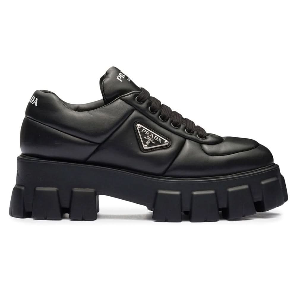 Prada Soft 55mm leather lace-up shoes - kickpit