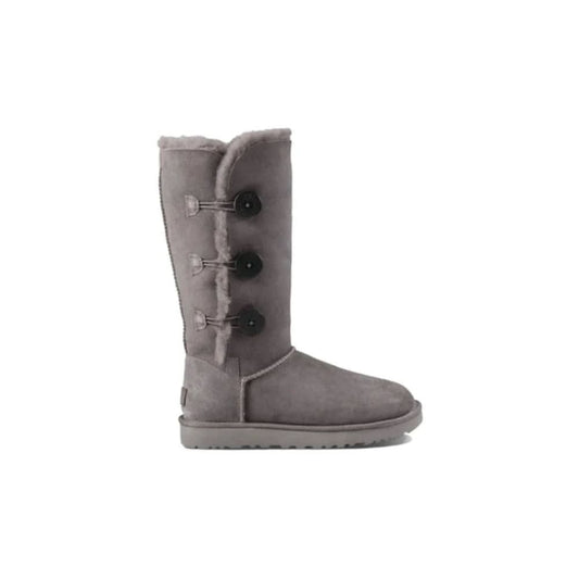 UGG Bailey Button Triplet II Chestnut Boots 'Grey' - kickpit