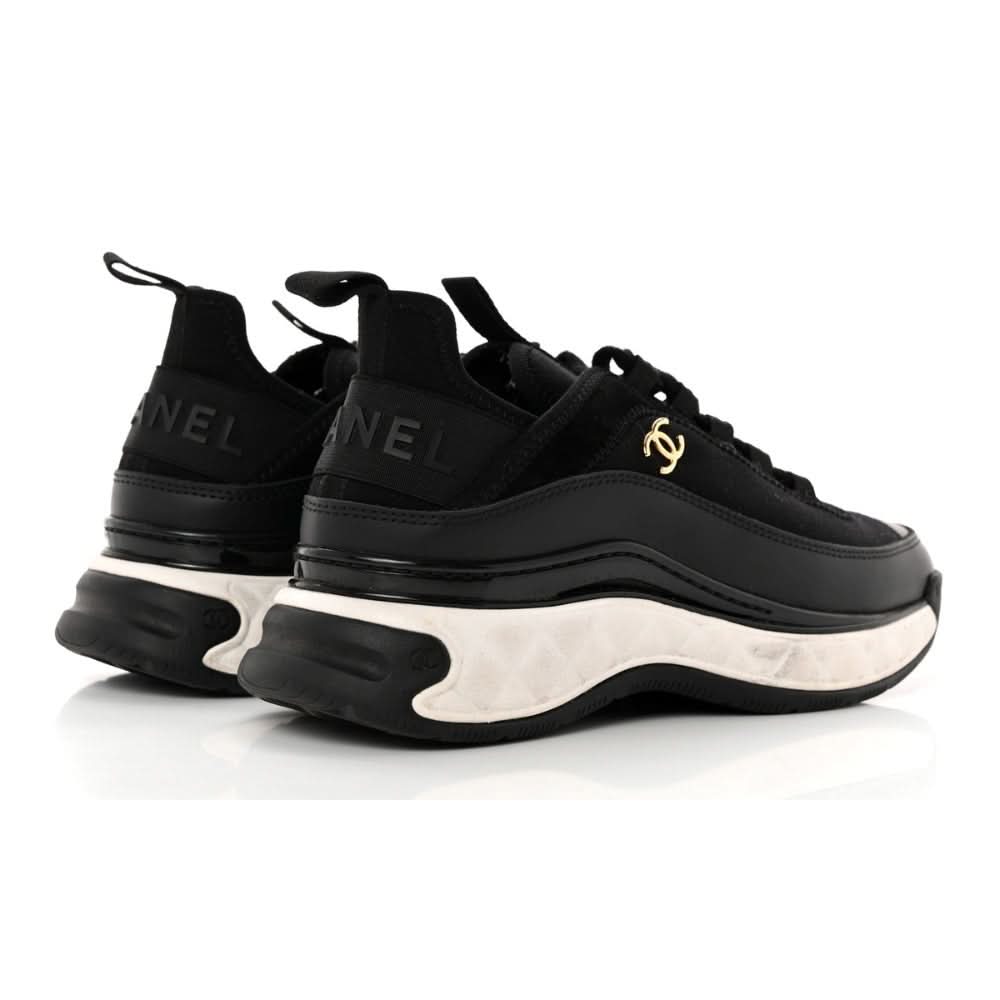 Chanel Velvet Calfskin & Mixed Fibers Sneaker 'Black' - kickpit